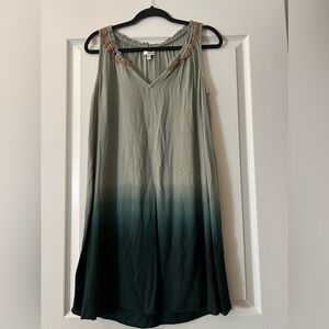 Sonoma Goods For Life Green Sleeveless Ombre Sundress size M